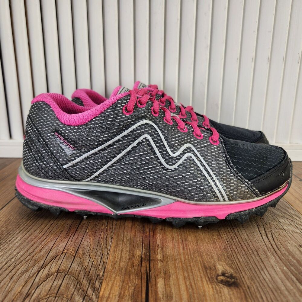 Karhu Forward3 Trail Traction WP Hiking Sneaker Womens 8.5 Gray Pink Spike Shoes